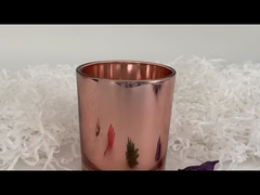 Cylindrical Mercury Glass Candle Cup Flower Fragrance Tea Wax Scented