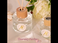 Fragrance Glass Bottle Reed Diffuser Private Label 100ml With Gold Metal Lid
