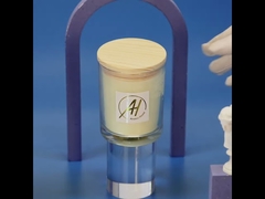 Bougie en verre parfumée de luxe AROMA HOME de marque privée noir blanc