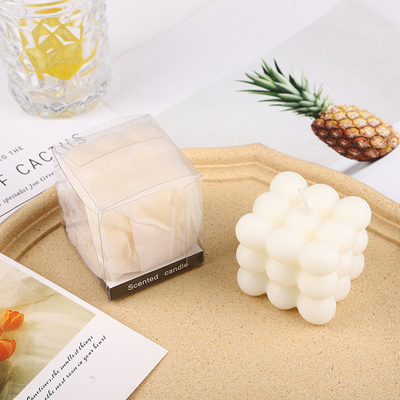 Bougies sculptées parfumées de couleur de Macarons de forme de boule de Cube d'AROMA HOME pour le mariage