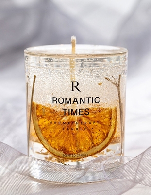 La fleur de décor de MAISON d'AROME flairent la bougie parfumée de cire de soja de gel de label de Jelly Fragrance Candle Luxury Private dans le pot en verre