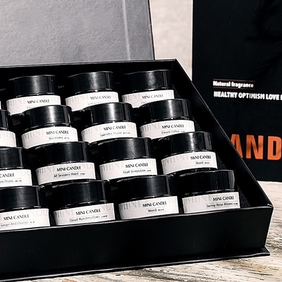 Échantillon 16pcs/Set Mini Scented Candle de parfum de parfum de cire de soja de Noël d'achats des prix de la Chine de MAISON d'AROME le meilleur