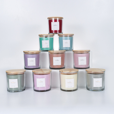 Bougie blanche faite main de cire de Sage Outdoor Glass Scented Soy de vanille de grange pour la maison