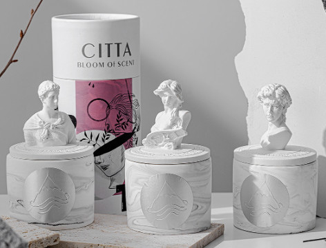 Bougie parfumée faite main George David COS Plaster Gypsum Sculpture de parfum