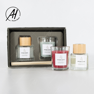 Ensemble coloré 5.5OZ 3PCS de cadeau de bougie de parfum de cire de Mini Home Glass Jar Soy de partie d'Aromatherapy