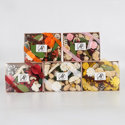 Pot-pourri éternel sec de parfum coloré de marque de distributeur de coton de fleur pour le cadeau réglé à la maison