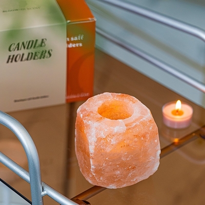 Bougeoir de Crystal Stone Rock Lamp Set 4 Tealight d'Aromatherapy pour le mariage