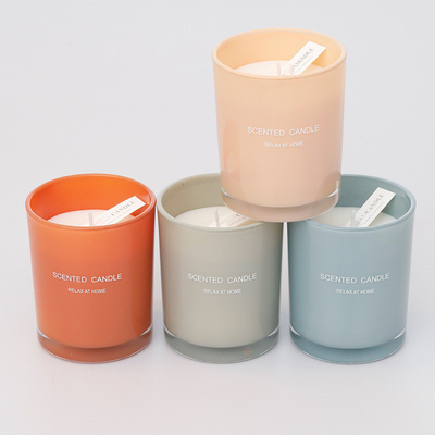 Bougie parfumée de impression en verre faite sur commande de cire de soja d'OEM de maison d'arome