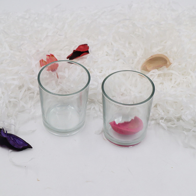 Bougeoir transparent de Tealight en verre 9 onces avec le couvercle en bois 300g