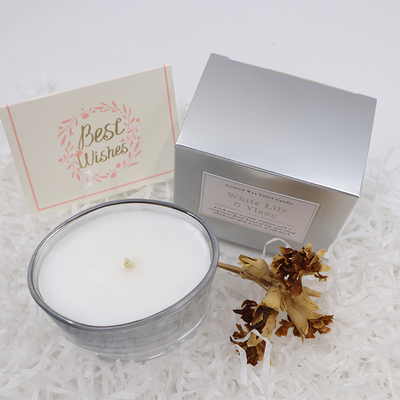 Le ruban de luxe de marque de distributeur de maison d'arome a flairé des bougies de cire de soja