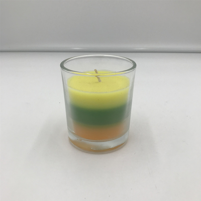 Bougie parfumée posée colorée de solide de paraffine de gradient de maison d'arome