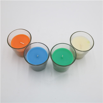 Bougie parfumée 3.5oz de pot en verre coloré de GV pour la décoration à la maison