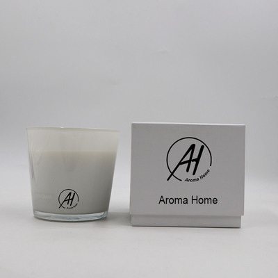 Le grand pot en verre blanc de 3 mèches a flairé le conteneur 24oz de bougie pour la Chambre