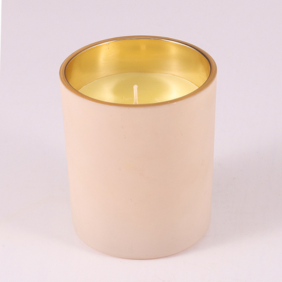 Bougie parfumée personnalisée de pot en verre d'or de 6 onces avec les couvercles 40g