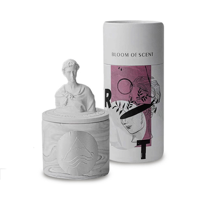 La coutume de bougie de maison d'arome de cire de Gardenia Ginger And Orange Scented Soy a imprimé 65g