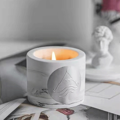 La coutume de bougie de maison d'arome de cire de Gardenia Ginger And Orange Scented Soy a imprimé 65g