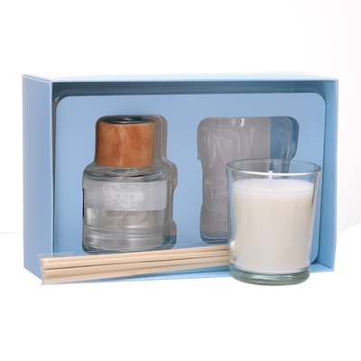 Ensemble-cadeau de parfum d'ambiance de bougie de cire de soja parfumée de petite marque privée
