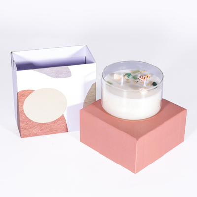 Cadeaux de mariage de bougies parfumées de mèche du bocal en verre de luxe de marque de distributeur faite sur commande
