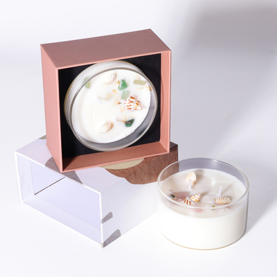 Cadeaux de mariage de bougies parfumées de mèche du bocal en verre de luxe de marque de distributeur faite sur commande