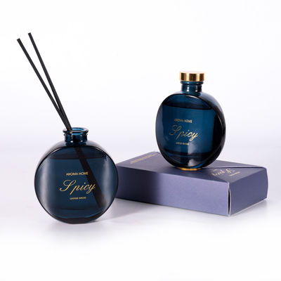 Diffuseur de roseau de bouteille en verre de décoration élégante vintage 100ml avec la boîte-cadeau de bâtons
