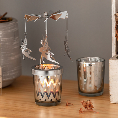Bocal en verre Aromathérapie Géométrie Merry Go Round Bougies de soja parfumées Marque de distributeur