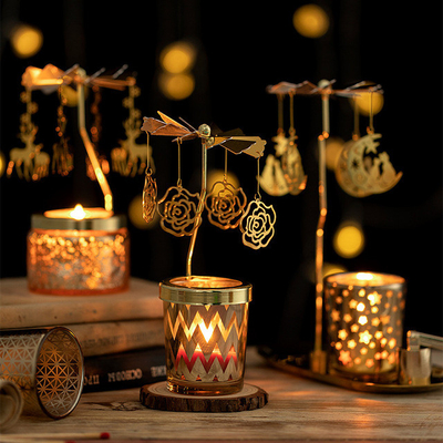 Bocal en verre Aromathérapie Géométrie Merry Go Round Bougies de soja parfumées Marque de distributeur