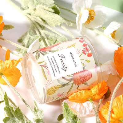 Verres d'aromathérapie sous marque de distributeur Bougie parfumée au soja de luxe 220G 8x9cm
