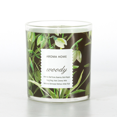 Verres d'aromathérapie sous marque de distributeur Bougie parfumée au soja de luxe 220G 8x9cm