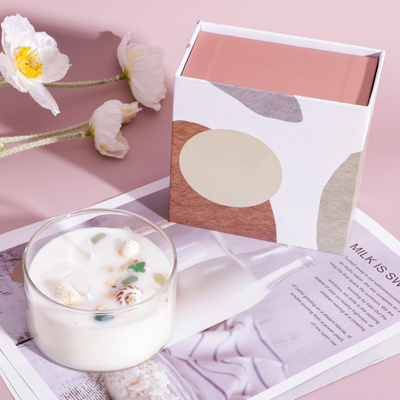 Le verre de luxe de marque de distributeur a flairé le pot de bougie d'Aromatherapy de bougie pour la maison