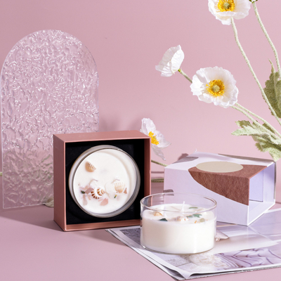 Le verre de luxe de marque de distributeur a flairé le pot de bougie d'Aromatherapy de bougie pour la maison