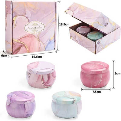 Les ventes chaudes de PCs de la MAISON 4 d'AROME le cadeau de luxe en gros que fait sur commande a placé des bidons d'arome en métal cognent les fleurs sèches la cire de soja a flairé des bougies