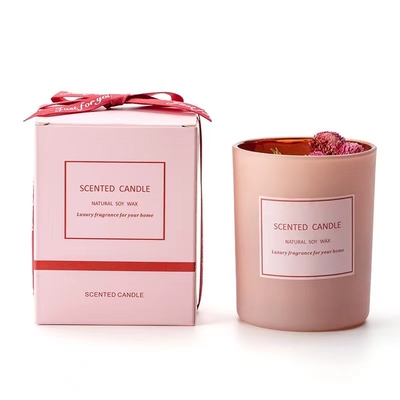La fleur sèche de luxe d'Aromatherapy romantique de rose de marque de distributeur de MAISON d'AROME a flairé des bougies de cire de soja pour la scène d'événements