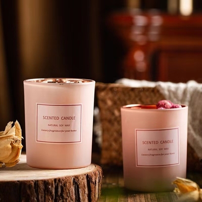 La fleur sèche de luxe d'Aromatherapy romantique de rose de marque de distributeur de MAISON d'AROME a flairé des bougies de cire de soja pour la scène d'événements