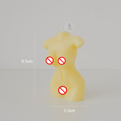 Cire nue Cand de soja de Shaped Carved Scent de modèle de torse femelle sinueux de corps de femme adaptée aux besoins du client par marque de distributeur faite main de MAISON d'AROME