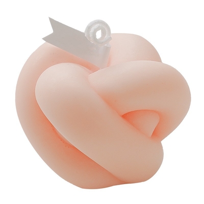Bougie découpée par cire magique mignonne à la maison faite main de soja de parfum de forme de noeud de boule de torsion de décoration de MAISON d'AROME petite