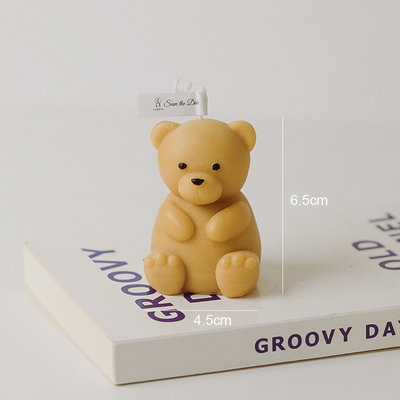 L'ours 3D fait main coloré de MAISON d'AROME a formé découper les bougies parfumées pour les accessoires à la maison de décor