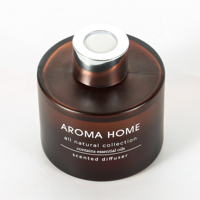 Ensemble de luxe de Brown Reed Diffuser Scented Candles Gift de pot en verre de parfum d'huile de Chaud-vente de MAISON d'AROME
