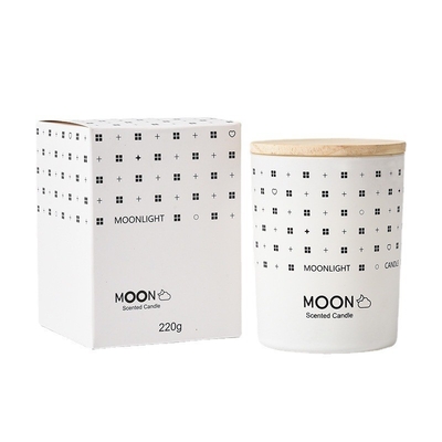 L'Aromatherapy sans fumée l'épousant nordique de luxe fait sur commande de cire de soja de parfum de lune de fête des mères de MAISON d'AROME a flairé la bougie en verre