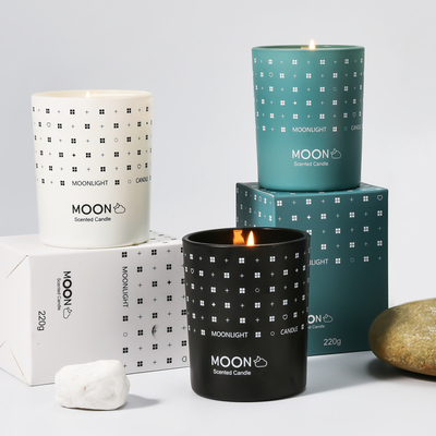 L'Aromatherapy sans fumée l'épousant nordique de luxe fait sur commande de cire de soja de parfum de lune de fête des mères de MAISON d'AROME a flairé la bougie en verre