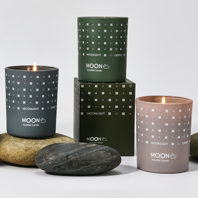 L'Aromatherapy sans fumée l'épousant nordique de luxe fait sur commande de cire de soja de parfum de lune de fête des mères de MAISON d'AROME a flairé la bougie en verre