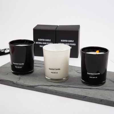 Bougie en verre parfumée de luxe de marque de distributeur blanche noire de haute qualité en gros de MAISON d'AROME