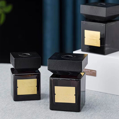 Adaptez le verre aux besoins du client à la maison rafraîchissant Reed Diffuser de noir de bâton d'huile de parfum de décor d'air