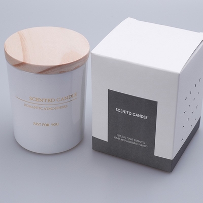 La cire concrète unique en gros de soja de bougie de pot a flairé les bougies faites sur commande de bougies pour l'ensemble de cadeau