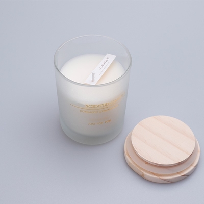 La cire concrète unique en gros de soja de bougie de pot a flairé les bougies faites sur commande de bougies pour l'ensemble de cadeau