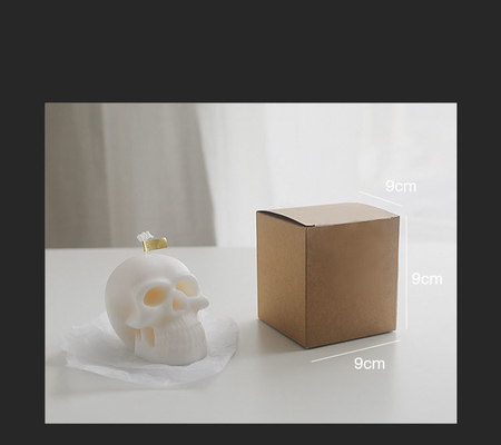 Bougie parfumée de métier de cire de soja formée par crâne en gros de nouveauté de marque de distributeur de parfum de décor de maison de Halloween