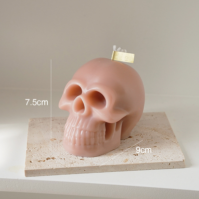 Bougie parfumée de métier de cire de soja formée par crâne en gros de nouveauté de marque de distributeur de parfum de décor de maison de Halloween