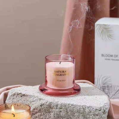 Cire faite sur commande de taille de Rose Amber Ebony Fresh Spring Cream Coffee de label d'actions la grande a flairé des bougies dans le pot avec le couvercle de Bell