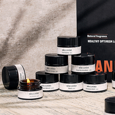 Échantillon 16pcs/Set Mini Scented Candle de parfum de parfum de cire de soja de Noël d'achats des prix de la Chine de MAISON d'AROME le meilleur
