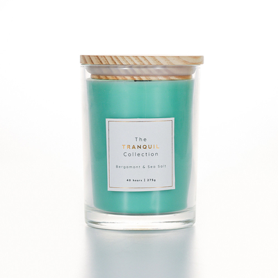 Bougie blanche faite main de cire de Sage Outdoor Glass Scented Soy de vanille de grange pour la maison
