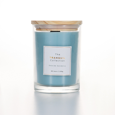 Bougie blanche faite main de cire de Sage Outdoor Glass Scented Soy de vanille de grange pour la maison